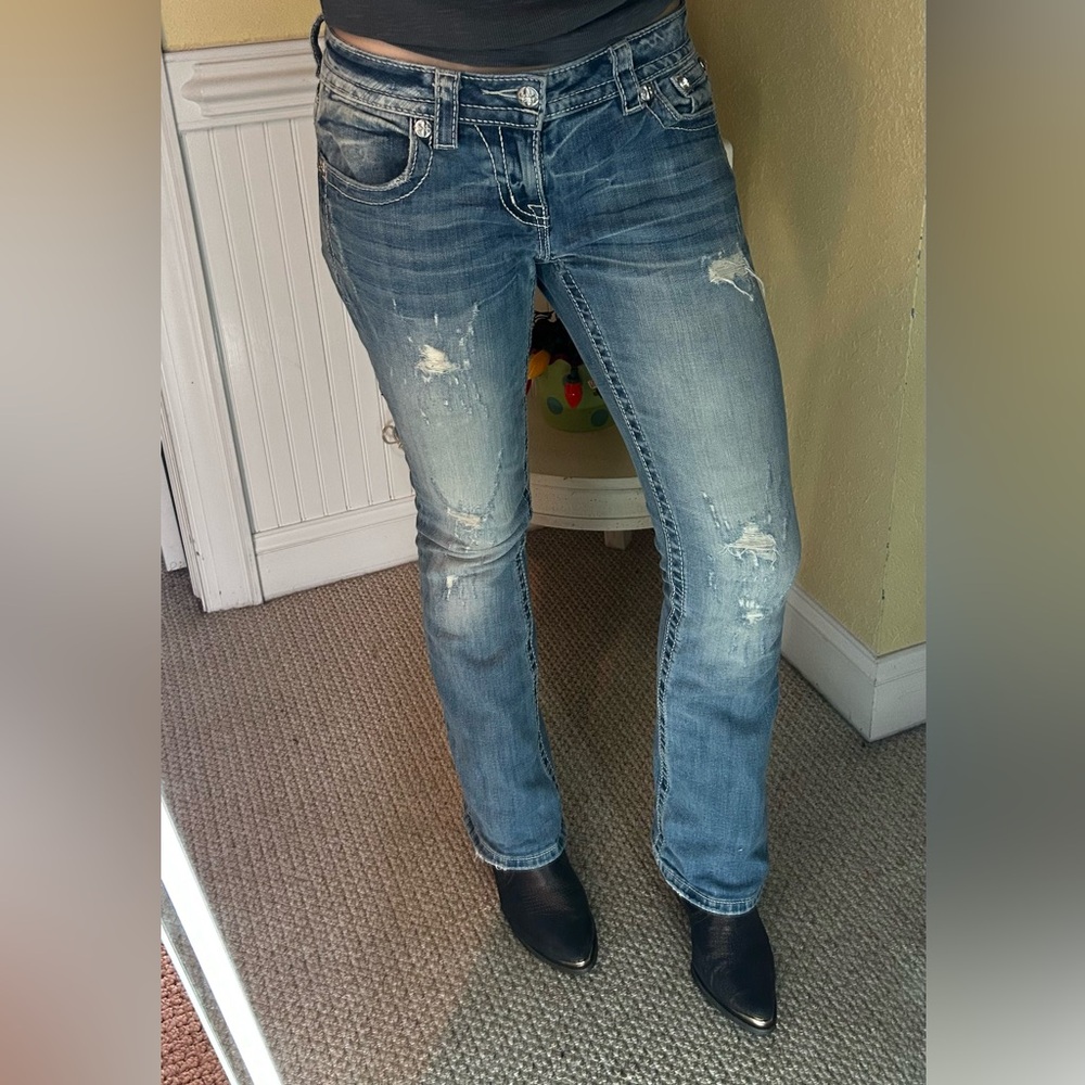 Miss Me Jeans Signature Boot Style JE8412BR